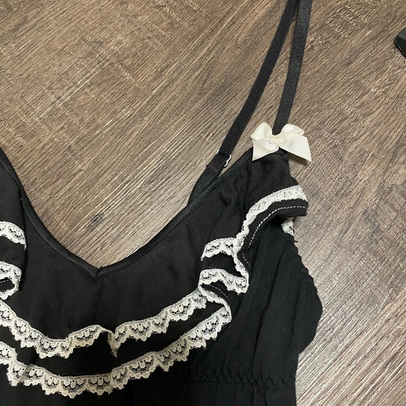 Victoria secret teddy nightie black lace bow small - Picture 2 of 11